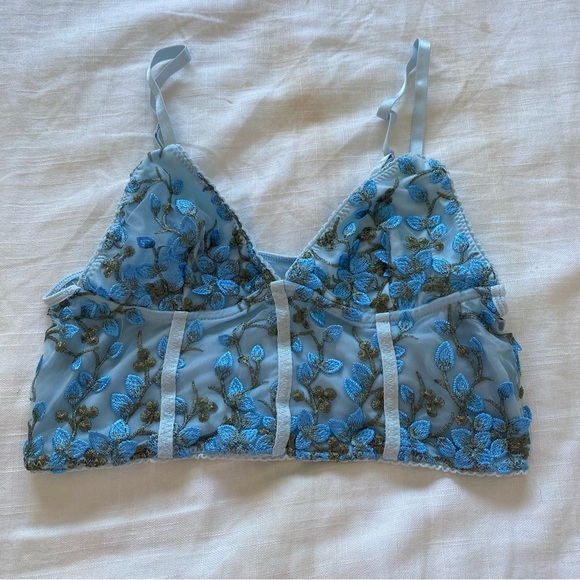 Other - Light Blue Appliqué Bra